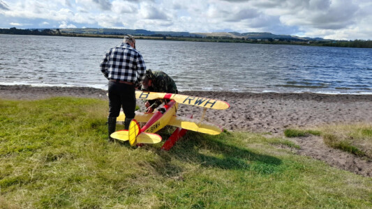 Getting ready for first excursion onto the Loch