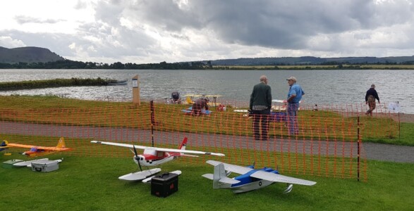 The launching beach with a fine view across Loch Leven